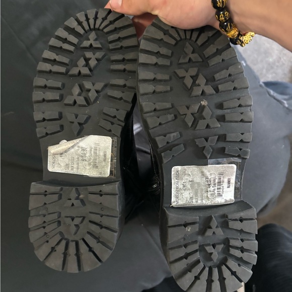 Nordstrom Rack Size 6 Black Croco Brand New Zip Up Women’s Heeled Runner Boots - Picture 7 of 16